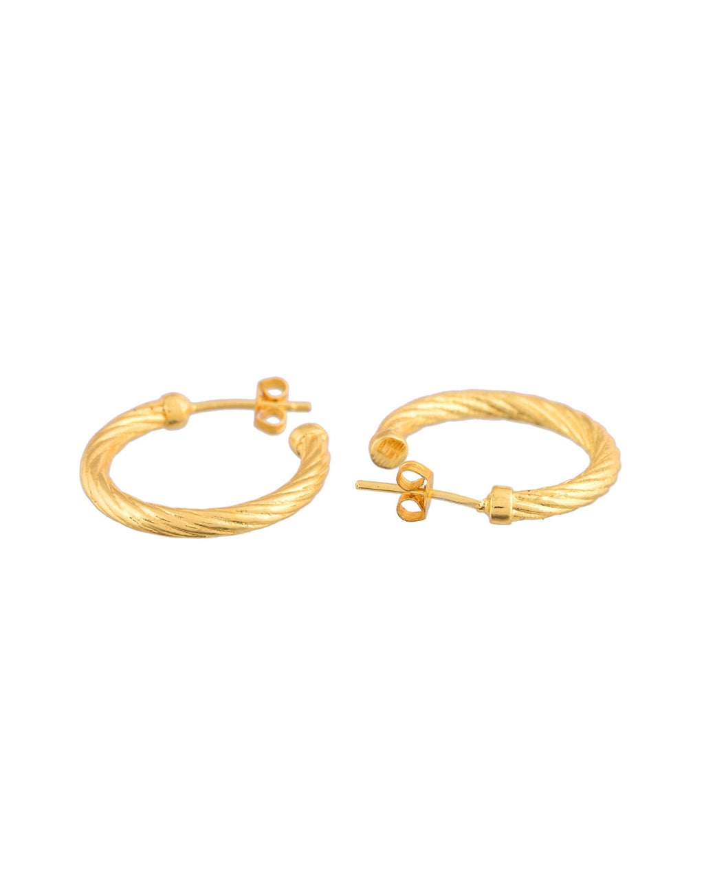 Jewels Nest Gold-Tone Twisted Hoop Earrings For Women - Distacart