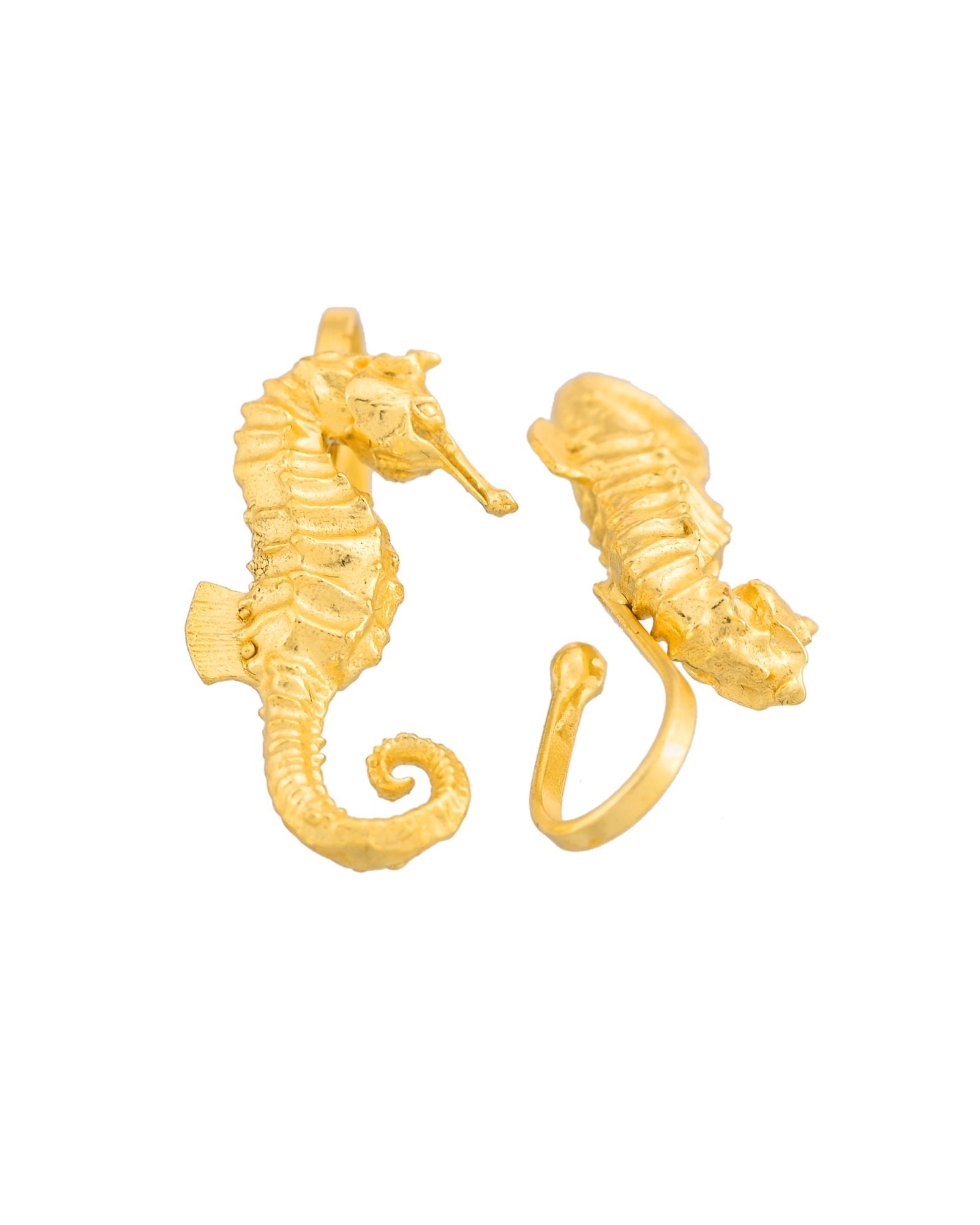 Jewels Nest Gold-Tone Seahorse Ear Cuff Earrings For Women - Distacart