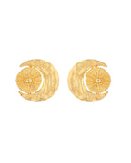 Jewels Nest Gold-Tone Textured Spiral Ear Cuff For Women | Modern Statement Jewellery
