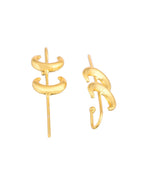 Jewels Nest Gold-Tone Crescent Ear Cuff Earrings For Women | Modern Minimal Statement Jewellery - Distacart