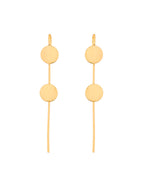 Jewels Nest Gold-Tone Dual Disc Ear Cuff Earrings For Women | Modern Minimal Statement Jewellery - Distacart