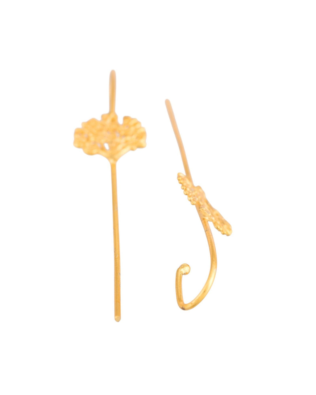 Jewels Nest Gold Tone Ear Cuff Earrings, Dual Disc Ear Cuff Women, Modern Ear Cuff Jewellery - Distacart