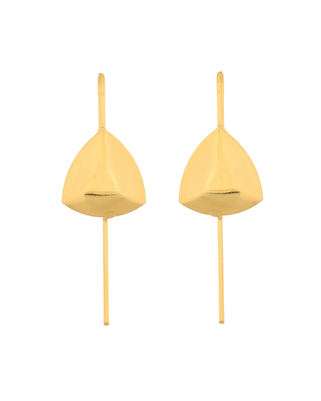 Jewels Nest Gold-Tone Abstract Leaf Linear Drop Earrings For Women | Minimal Modern Jewellery - Distacart