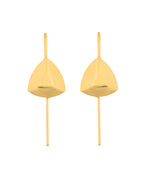 Jewels Nest Gold-Tone Abstract Leaf Linear Drop Earrings For Women | Minimal Modern Jewellery - Distacart