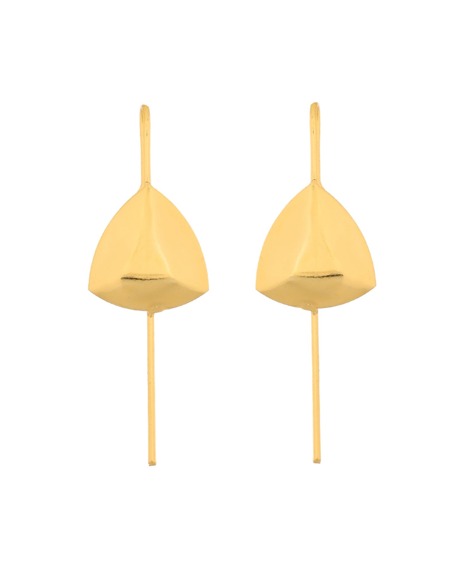 Jewels Nest Gold-Tone Abstract Leaf Linear Drop Earrings For Women | Minimal Modern Jewellery - Distacart