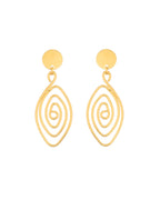 Jewels Nest Gold-Tone Spiral Drop Earrings For Women - Distacart