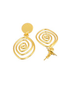 Jewels Nest Gold-Tone Spiral Drop Earrings For Women - Distacart