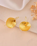 Jewels Nest Gold-Tone Textured Disc Drop Earrings For Women