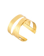 Jewels Nest Gold-Tone Layered Statement Cuff Bracelet For Women - Distacart