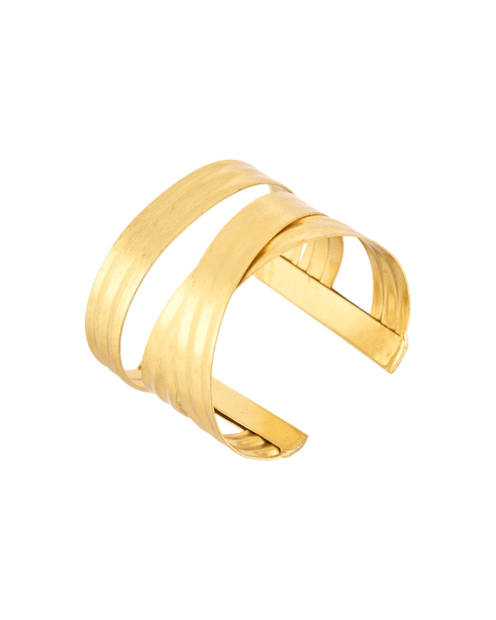 Jewels Nest Gold-Tone Layered Statement Cuff Bracelet For Women - Distacart