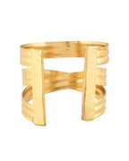 Jewels Nest Gold-Tone Layered Statement Cuff Bracelet For Women - Distacart