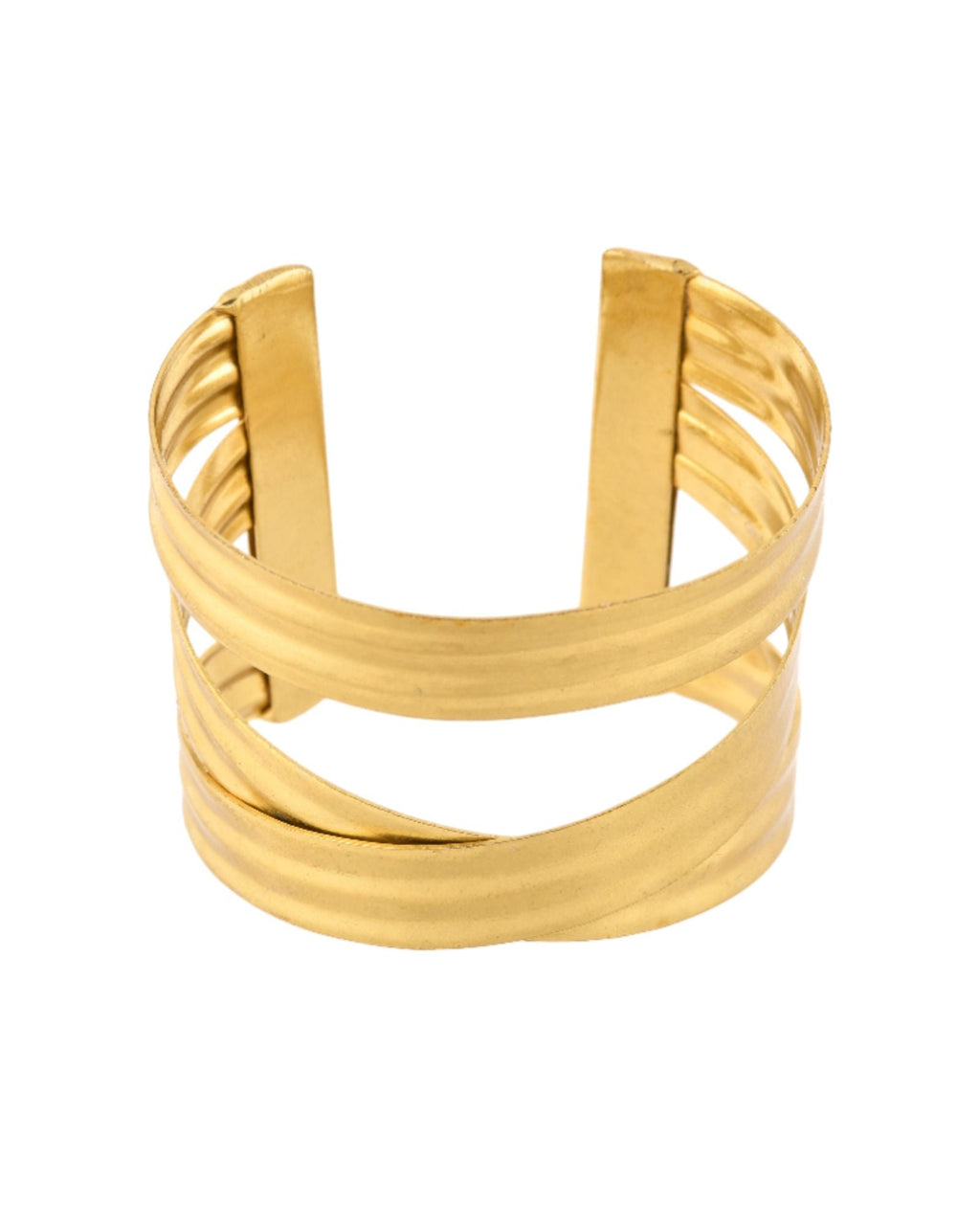 Jewels Nest Gold-Tone Layered Statement Cuff Bracelet For Women - Distacart