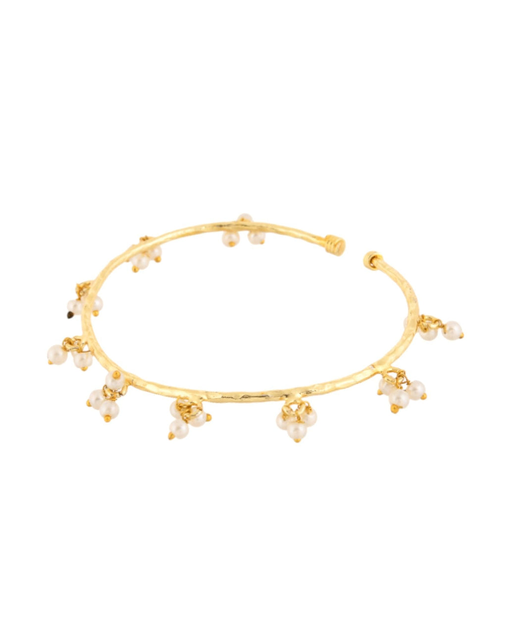 Jewels Nest Gold-Tone Pearl Charm Adjustable Kada Bracelet For Women - Distacart