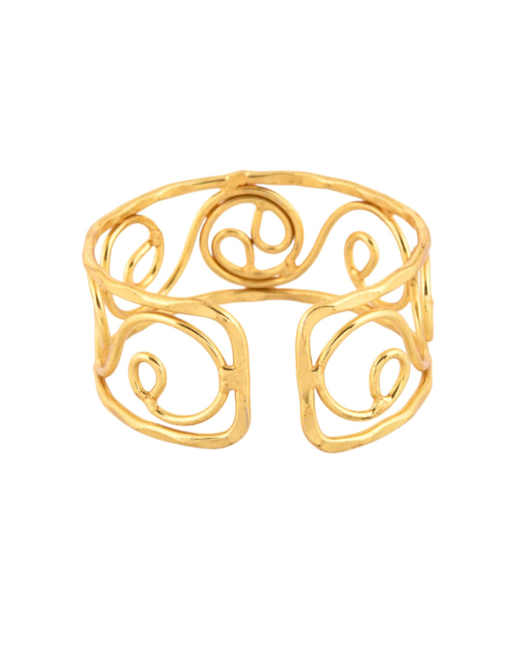 Jewels Nest Gold-Tone Spiral Open Cuff Bracelet For Women - Distacart