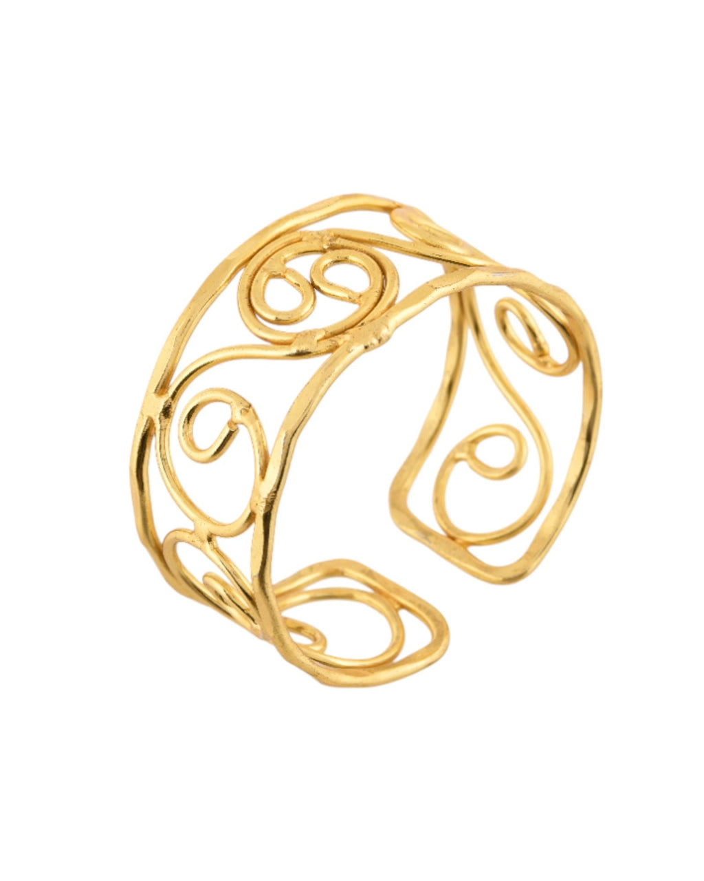 Jewels Nest Gold-Tone Spiral Open Cuff Bracelet For Women - Distacart