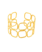 Jewels Nest Gold-Tone Geometric Link Cuff Bracelet For Women - Distacart