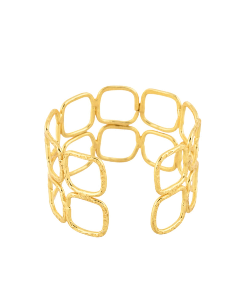 Jewels Nest Gold-Tone Geometric Link Cuff Bracelet For Women - Distacart