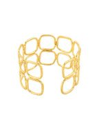 Jewels Nest Gold-Tone Geometric Link Cuff Bracelet For Women - Distacart