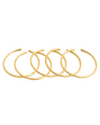 Jewels Nest Gold-Tone Textured Open Cuff Bangles Set For Women (Set Of 6)