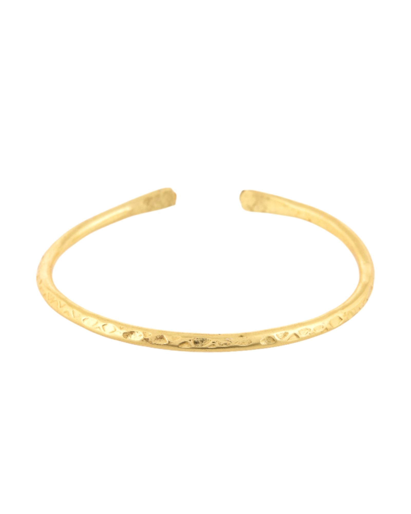 Jewels Nest Gold-Tone Textured Open Cuff Bangles Set For Women (Set Of 6)