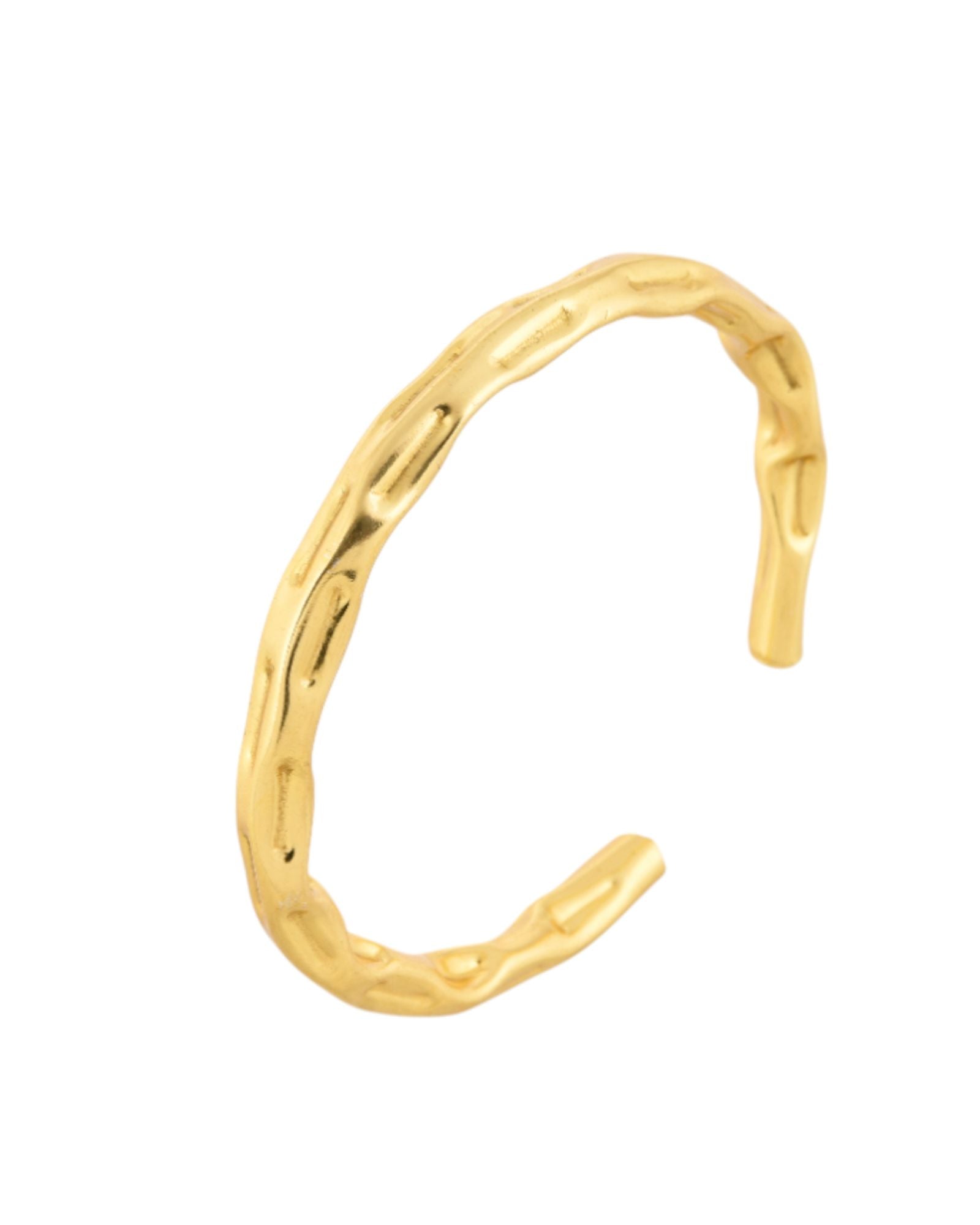 Jewels Nest Gold-Tone Textured Open Cuff Bracelet For Women - Distacart