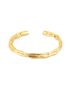Jewels Nest Gold-Tone Textured Open Cuff Bracelet For Women - Distacart