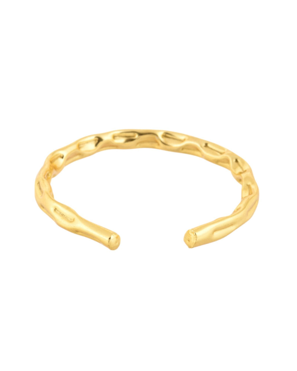 Jewels Nest Gold-Tone Textured Open Cuff Bracelet For Women - Distacart