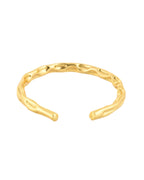 Jewels Nest Gold-Tone Textured Open Cuff Bracelet For Women - Distacart