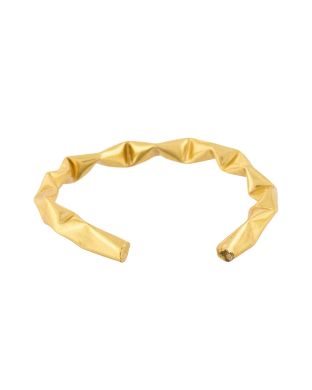 Jewels Nest Gold-Tone Crinkle Textured Open Bangles Set For Women - Distacart