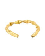 Jewels Nest Gold-Tone Crinkle Textured Open Bangles Set For Women - Distacart