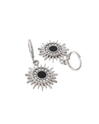Jewels Nest Stainless Steel Evil Eye Sunburst Dangle Earrings with Crystal Embellishments - Distacart