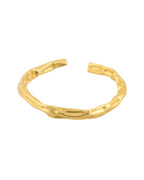 Jewels Nest Gold-Tone Organic Textured Open Bangles Set For Women