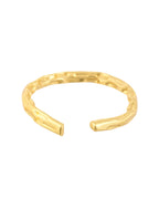 Jewels Nest Gold-Tone Organic Textured Open Bangles Set For Women