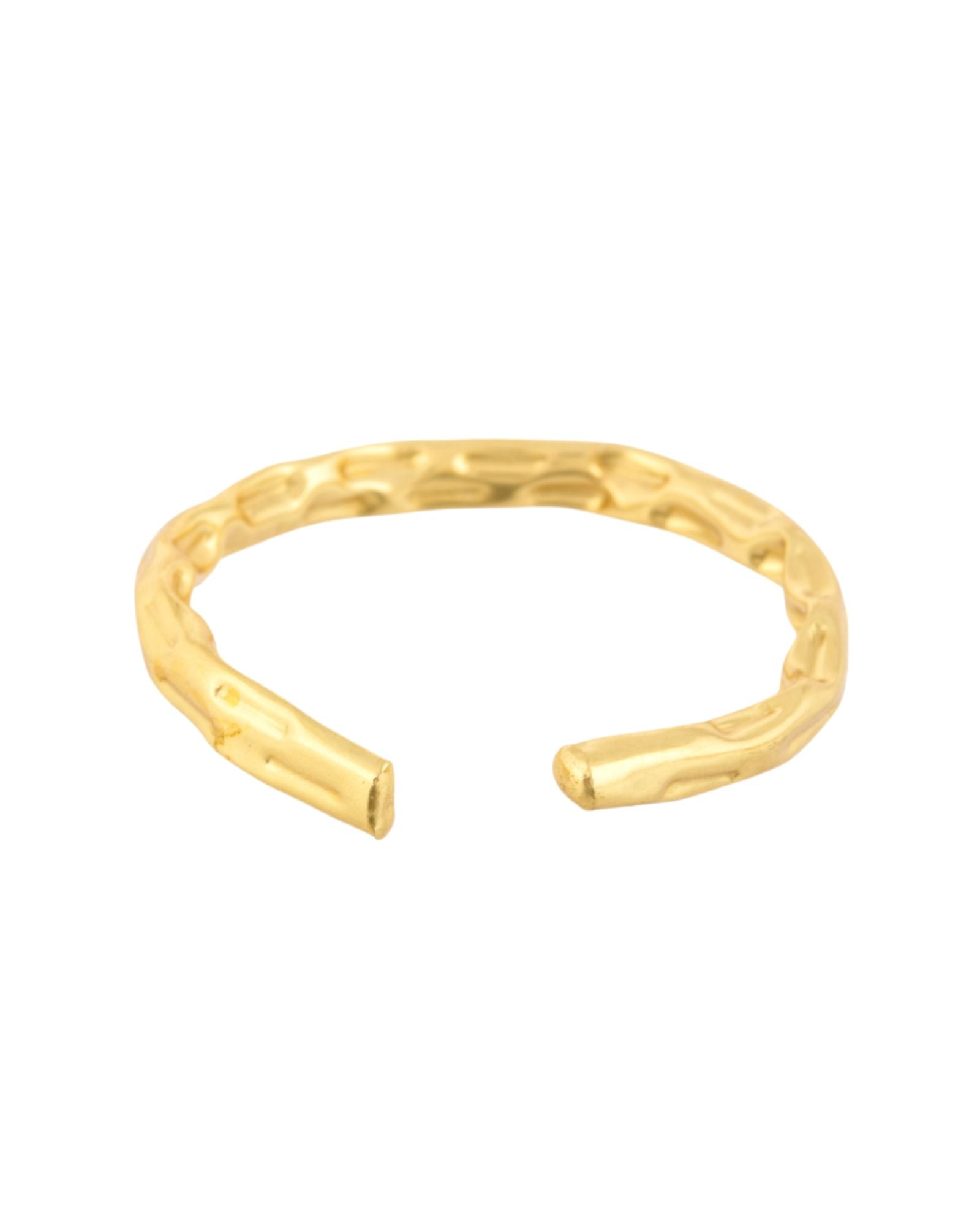 Jewels Nest Gold-Tone Organic Textured Open Bangles Set For Women