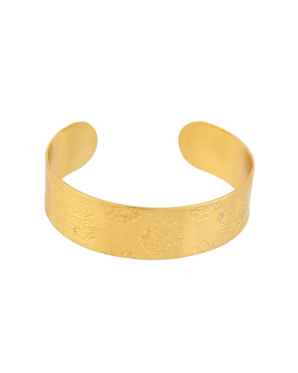 Jewels Nest Gold-Tone Engraved Wide Cuff Bangle For Women - Distacart