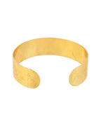 Jewels Nest Gold-Tone Anti- Tarnish Floral Engraved Wide Cuff Bangle For Women - Distacart