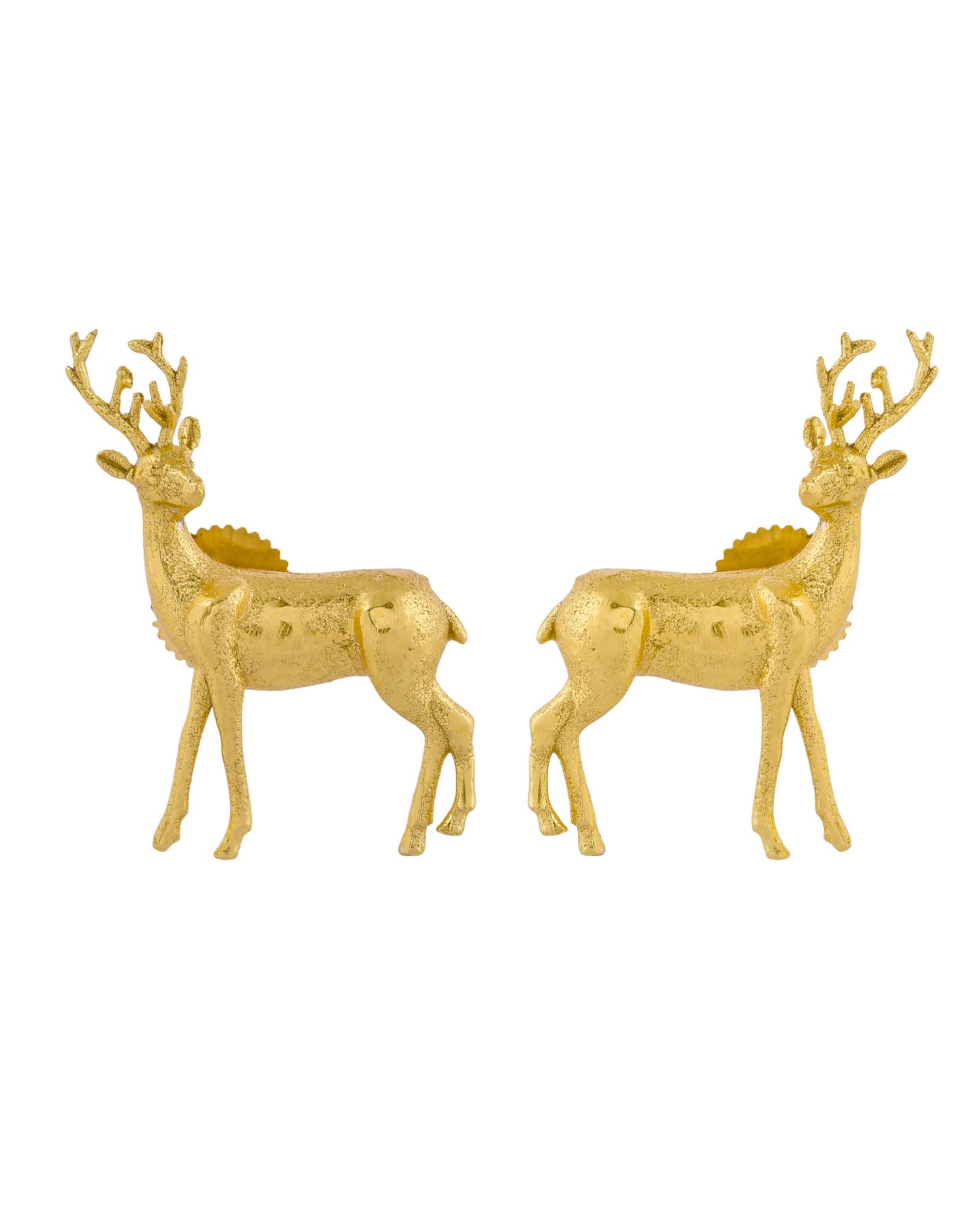 Jewels Nest Gold-Tone Deer Motif Necklace & Stud Earrings Jewellery Set For Women
