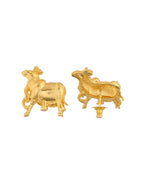 Jewels Nest Gold-Tone Elephant Motif Necklace & Stud Earrings Set For Women | Animal Theme Statement Jewellery