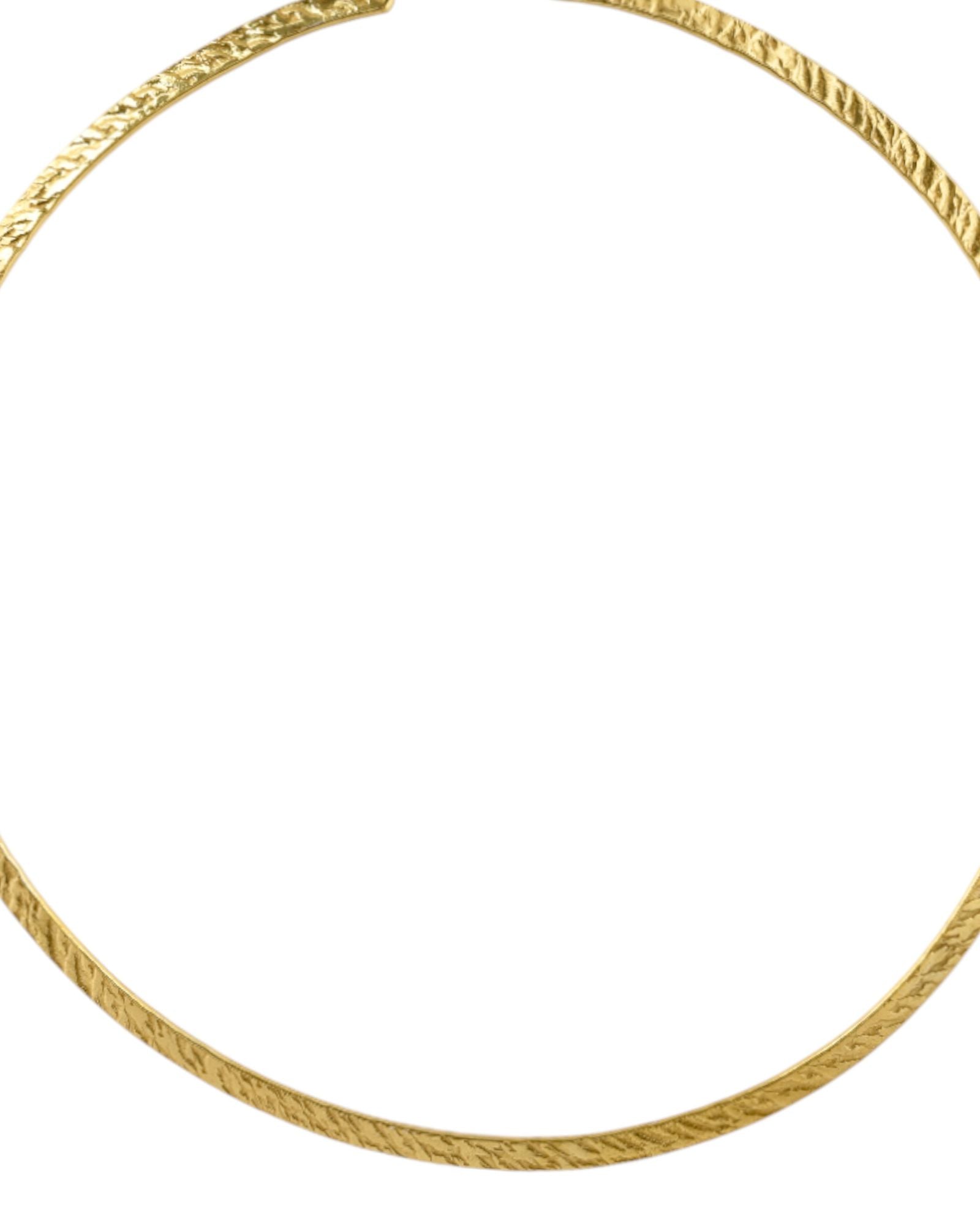 Jewels Nest Gold-Tone Textured Collar Necklace For Women | Minimal Statement Chain Jewellery