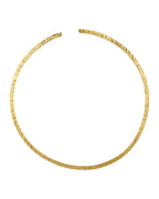 Jewels Nest Gold-Tone Textured Collar Necklace For Women | Minimal Statement Chain Jewellery