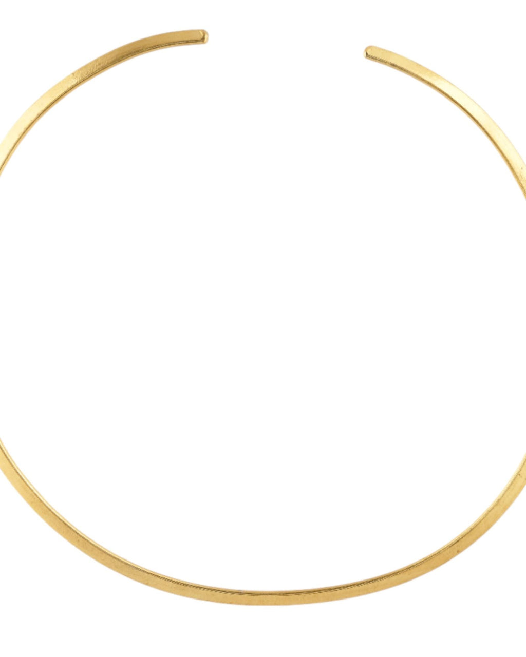 Jewels Nest Gold-Tone Minimal Collar Necklace For Women | Sleek Flat Chain Statement Jewellery