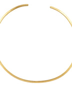 Jewels Nest Gold-Tone Minimal Collar Necklace For Women | Sleek Flat Chain Statement Jewellery