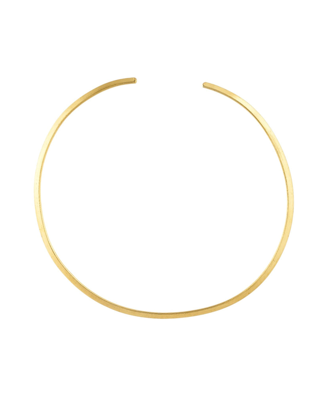 Jewels Nest Gold-Tone Minimal Collar Necklace For Women | Sleek Flat Chain Statement Jewellery