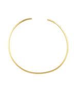 Jewels Nest Gold-Tone Minimal Collar Necklace For Women | Sleek Flat Chain Statement Jewellery