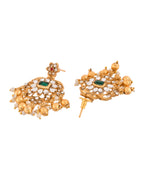 Jewels Nest Gold-Tone Kundan Choker Necklace Set With Red Stones & Pearl Drops