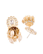 Jewels Nest Gold-Tone Kundan Choker Necklace Set With Pearl Drops & Maang Tikka