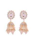 Jewels Nest Gold-Tone Kundan Choker Necklace Set With Pearl Drops & Maang Tikka