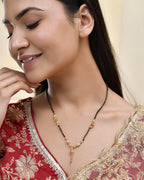 Jewels Nest Traditional Gold-Polished Double-Strand Mangal Sutra - Distacart