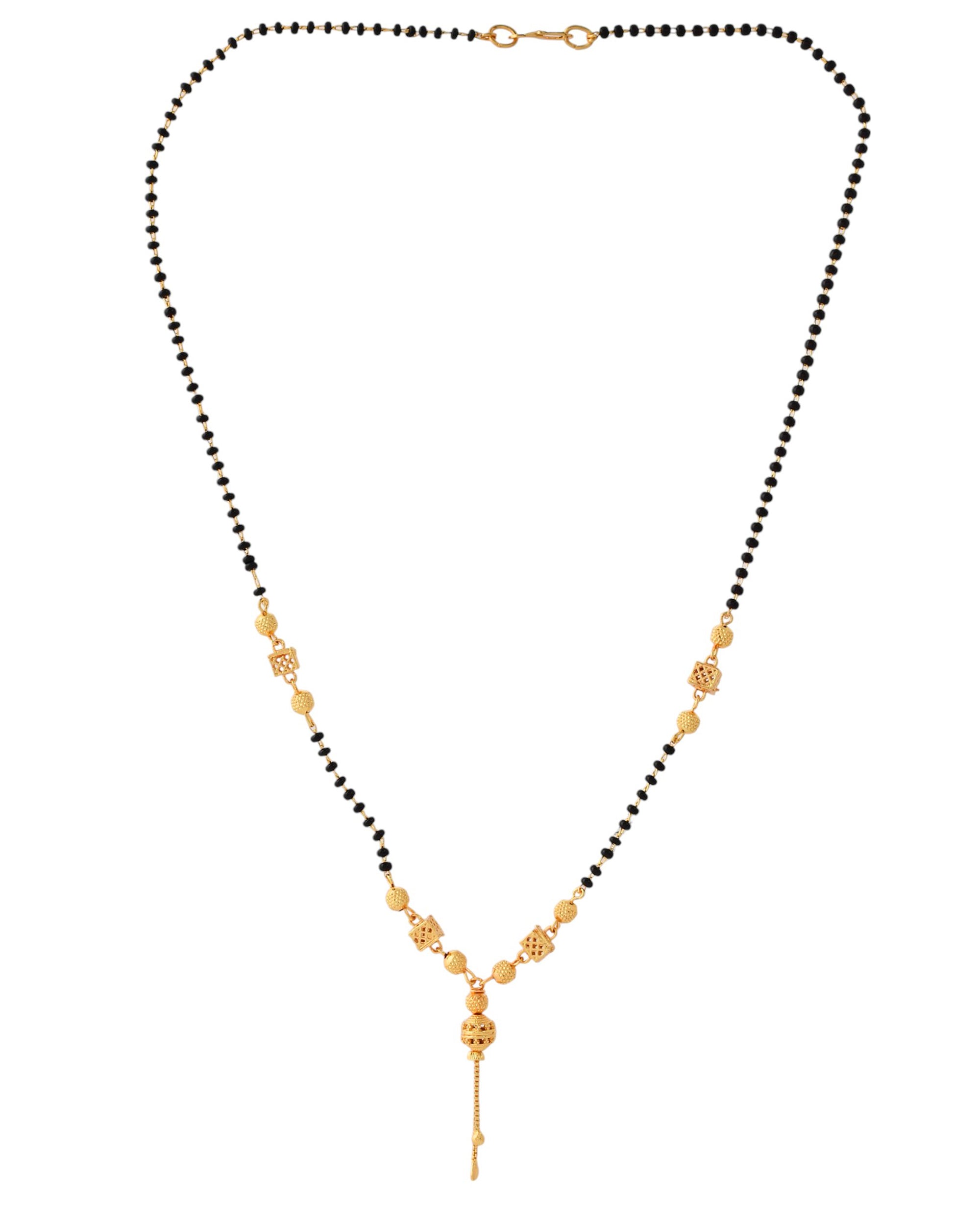 Jewels Nest Traditional Gold-Polished Double-Strand Mangal Sutra - Distacart