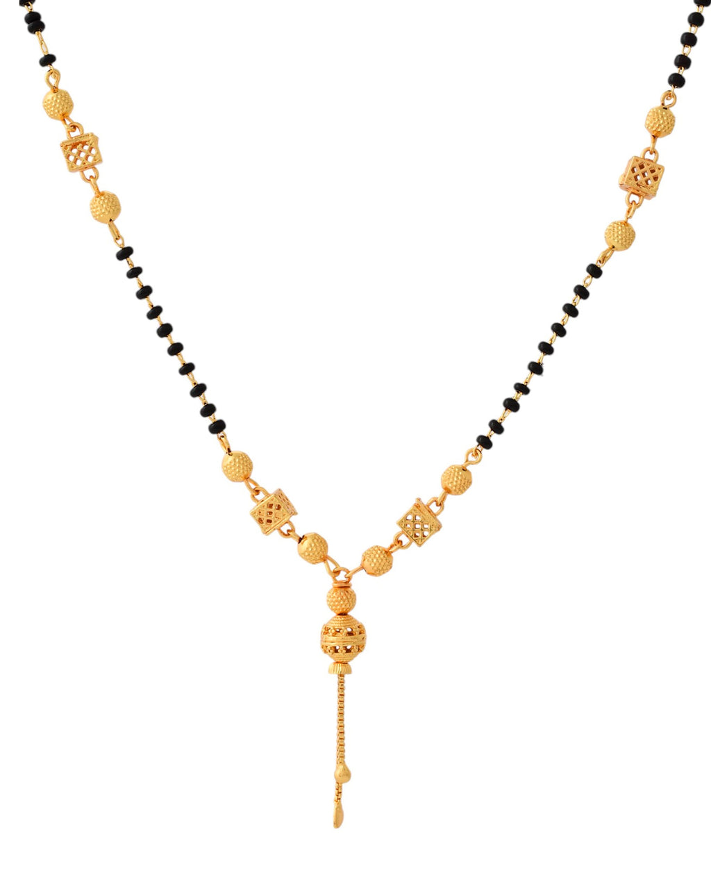 Jewels Nest Traditional Gold-Polished Double-Strand Mangal Sutra - Distacart